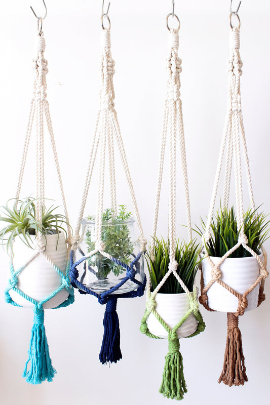 Modern Dip-Dyed Macrame Plant Hanger