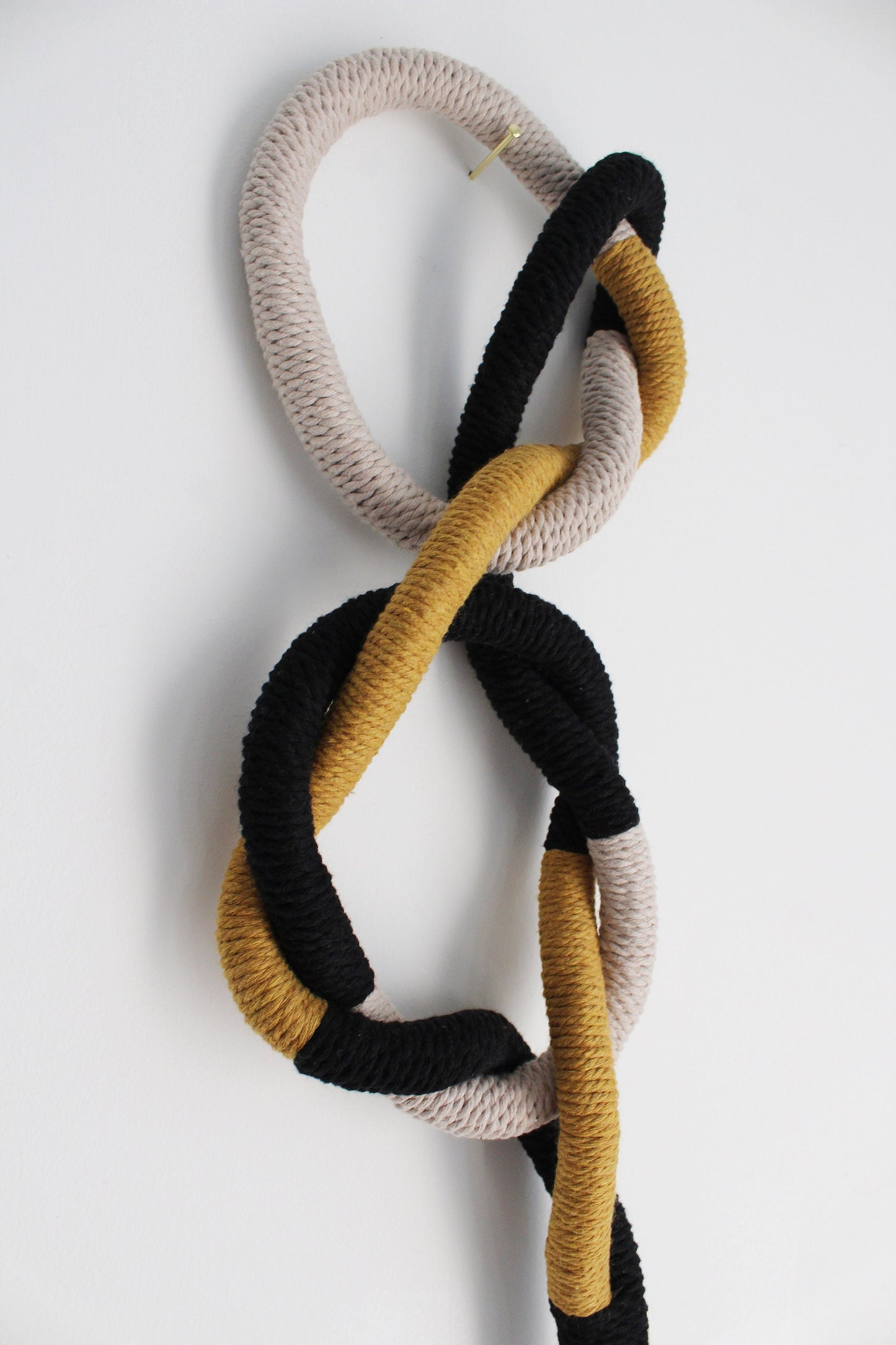 Contemporary Nautical Knot Fiber Art — The Obsidian & Ochre