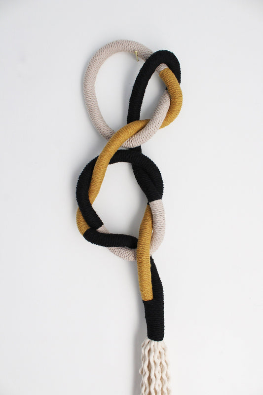 Contemporary Nautical Knot Fiber Art — The Obsidian & Ochre