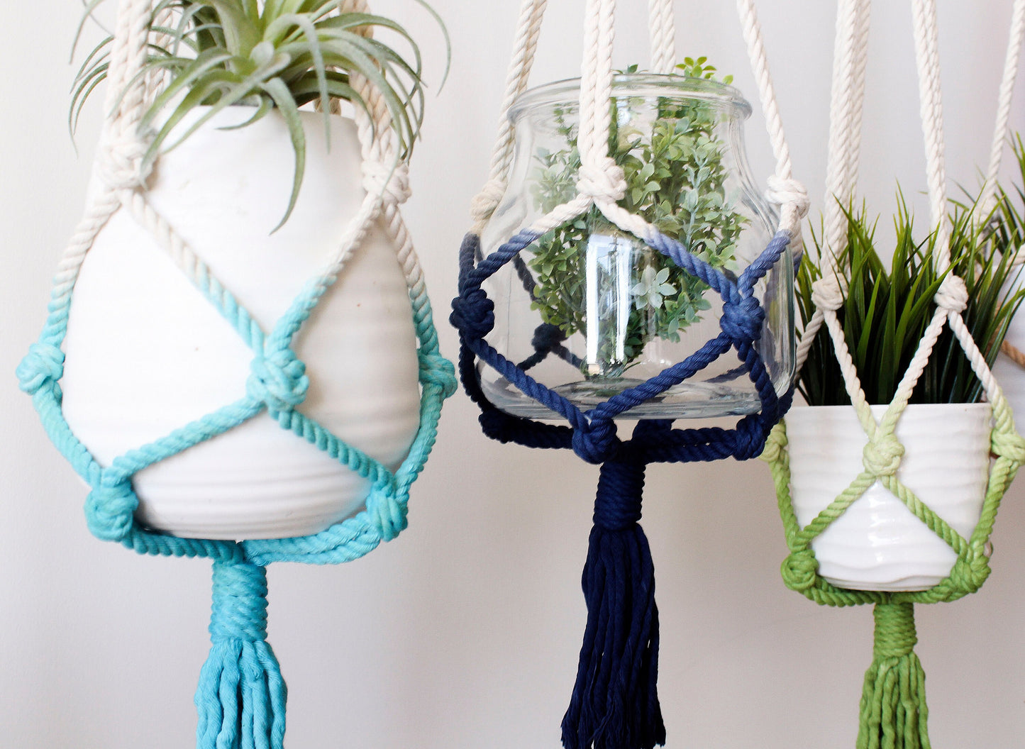 Modern Dip-Dyed Macrame Plant Hanger