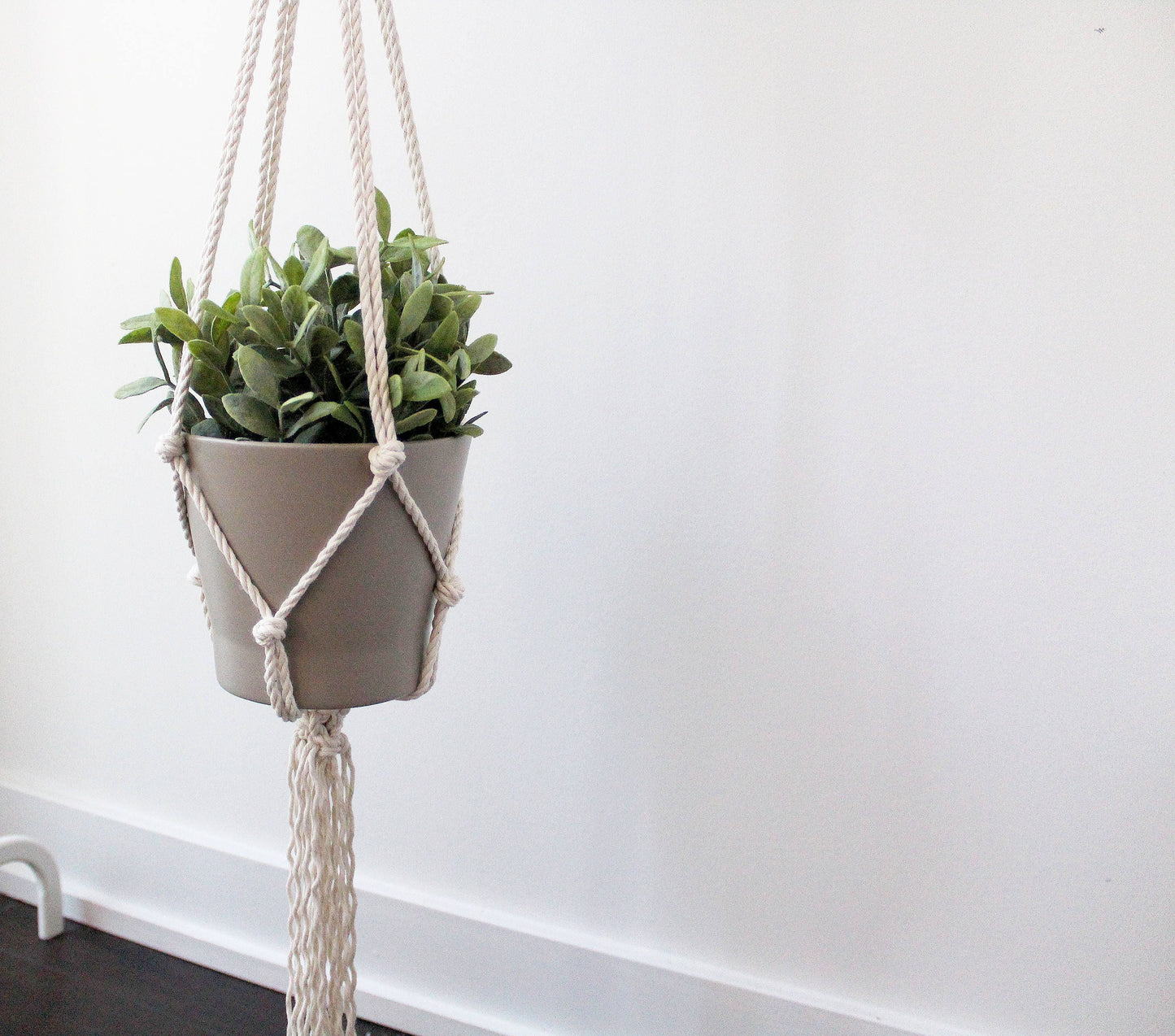 Double Macrame Plant Hanger, Hanging Planter